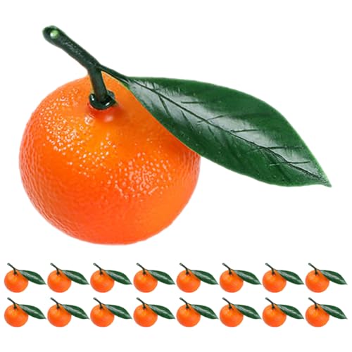 LUOZZY 20pcs Realistic Artificial Oranges Fruit Models Home Decor Photography Props Party Centerpieces Decorative Fake Fruits for Table Display and Styling