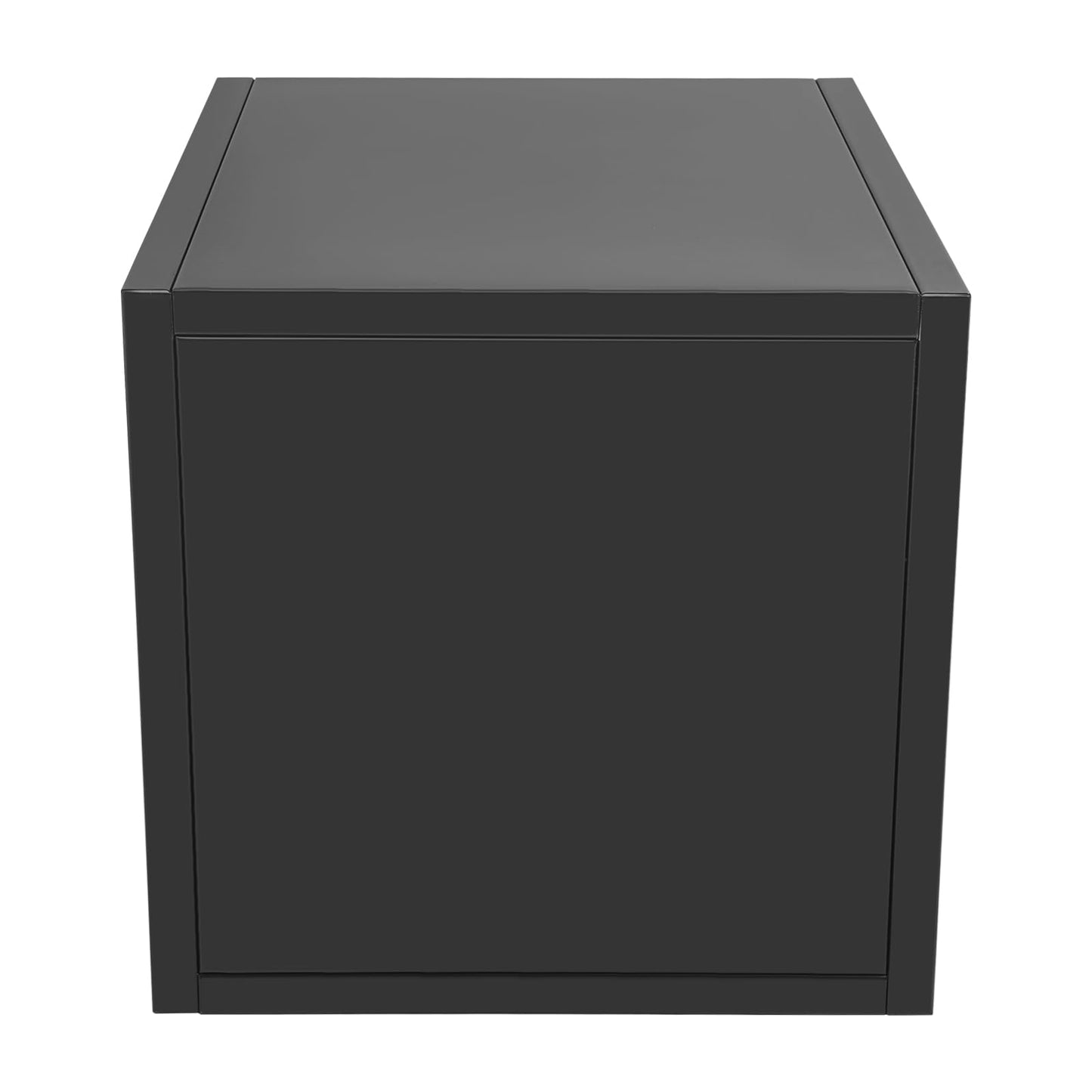 CNCEST Modern Square Steel Planter Box Heavy Duty Galvanized Metal Raised Garden Bed Cube Planter Large Easy Assembly Weather Resistant Indoor Outdoor Patio Balcony Decor (Black, 17inch)