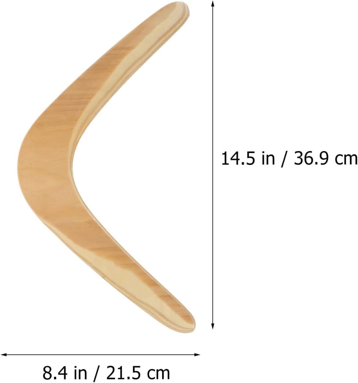Musaner Wooden Boomerang for Adults, Large, Unisex, Outdoor Activity, 14.50x8.45x0.20 Inch, 1PCS