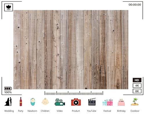 Trykid 7x5ft Natural Wood Plank Texture Brown Beige Backdrop Rustic Wooden Surface Photography Background Home Wall Decor Tapestry Party Decoration Photo Studio Prop Fabric - size: 7x5ft