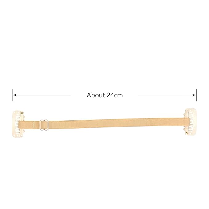 4 Pcs Facelift Bands with Clips Invisible Face Stretching Lifting Strap Adjustable Elastic Band Face Slimming Band (24cm Blonde Single Bands)