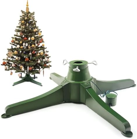Christmas Tree Stand Base, 360° Rotating Tree Stand, Safety Holds 80 Lbs, Two-Way Rotation, Stand for Up to a 8.8-Foot, Suitable for Home, Store, Indoor and Outdoor Artificial Trees