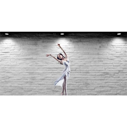 Vinyl 20x10ft Backdrop Photography Background White Brick Wall Computer-Print Seamless Photo Background Children Baby Adults Portraits Photo Studio Props - size: 20x10ft