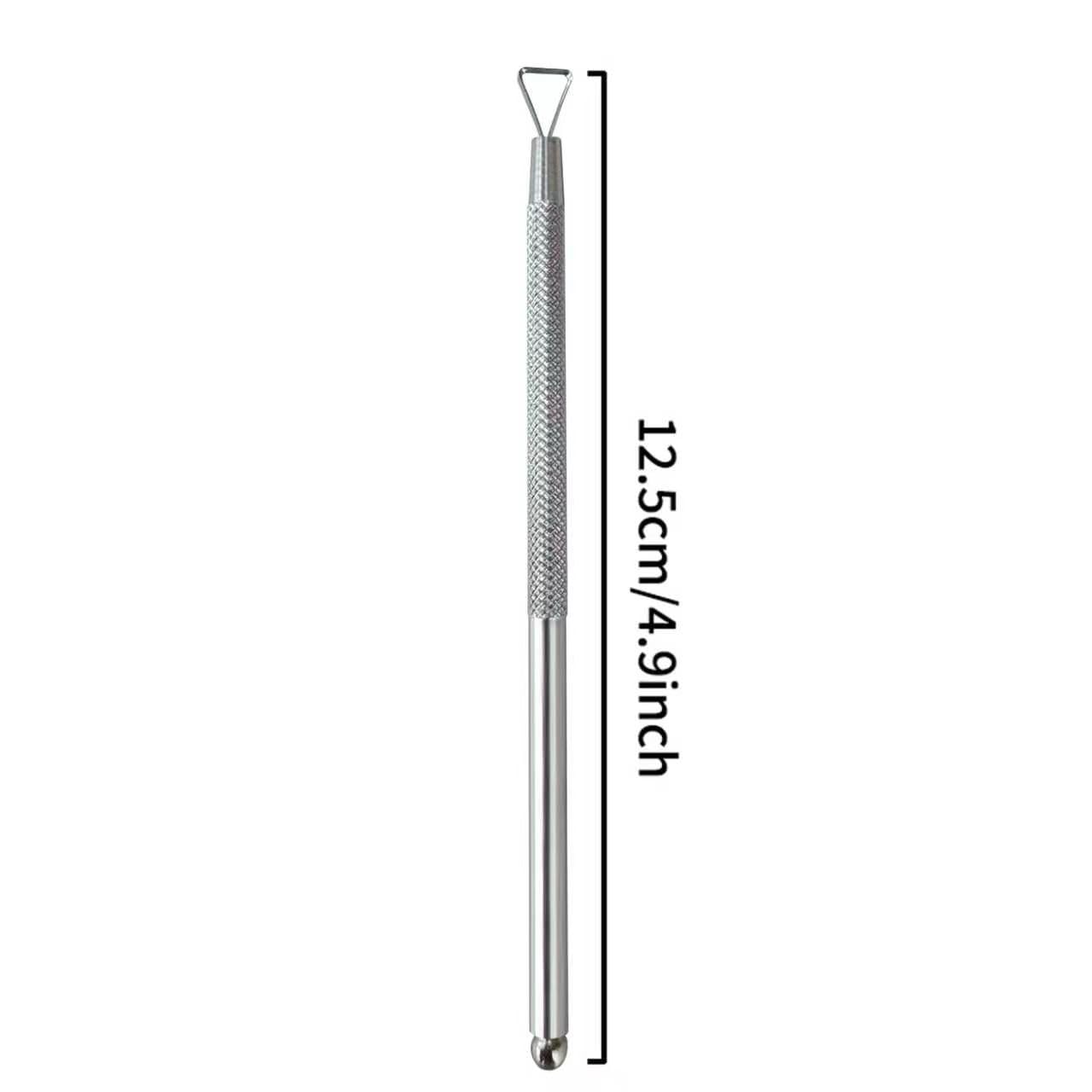 10Pcs Dual-Ended Nail Cuticle Pusher & Gel Polish Remover, Metal Nail Scraper Tool with Triangle Head, Professional Manicure Tool for Gel Removal, Cuticle Cleaning & Salon DIY Manicure