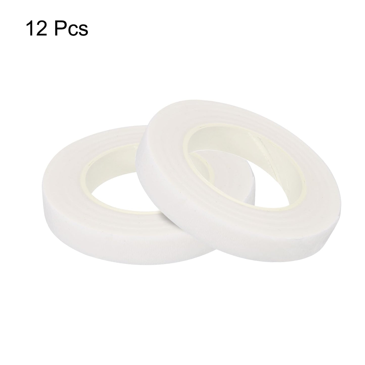 MECCANIXITY Floral Stem Wrap Tape Floral Tape 30yard Length 1/2 Inch Width for Bouquet Crafts Wedding Arrangement Pack of 12, White