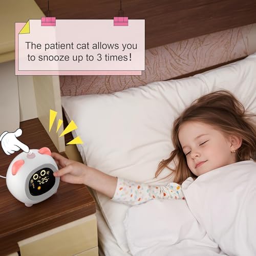 ANALOI Alarm Clock for Kids, Ok to Wake Clock for Girls, Sleep Training