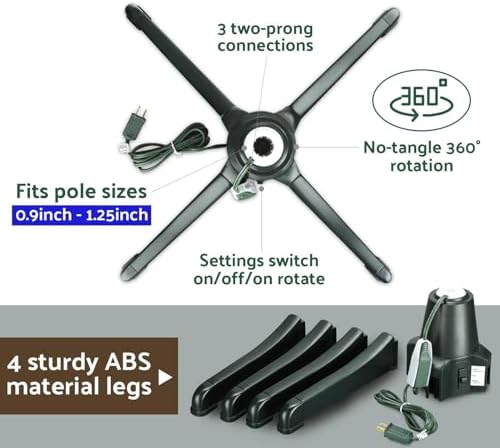 360 Degree Rotating Christmas Tree Stand, Electric Adjustable Artificial Tree Stand, Suitable for Malls, Homes