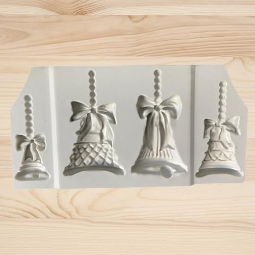 Christmas Silicone Baking DIY Multiple Deco Cake Fond Chocolate Selected Wood These Pend Are Designed for Durability Ensu That They Can Baking Silicone (Gray Christmas bells)