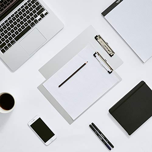 Amazon Basics Aluminum Clipboard, Letter Size, Office Supplies, 2-Pack, Silver