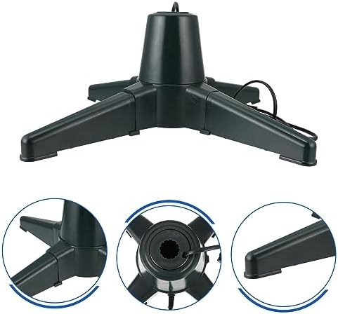 Ciieeo 1pc Electric Christmas Tree Stand Rotatable Support Base Holiday Display Easy Installation Suitable for Home Us Festive Decoration