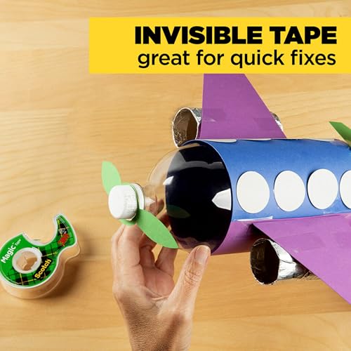 Scotch Magic Tape with Scotch Desktop Dispenser, 6 Rolls of 3/4" x 1000" Each Plus 1 Desktop Tape Dispenser, Great for Repair, Wrapping and Office Applications - size: 6 Rolls (Pack of 1)