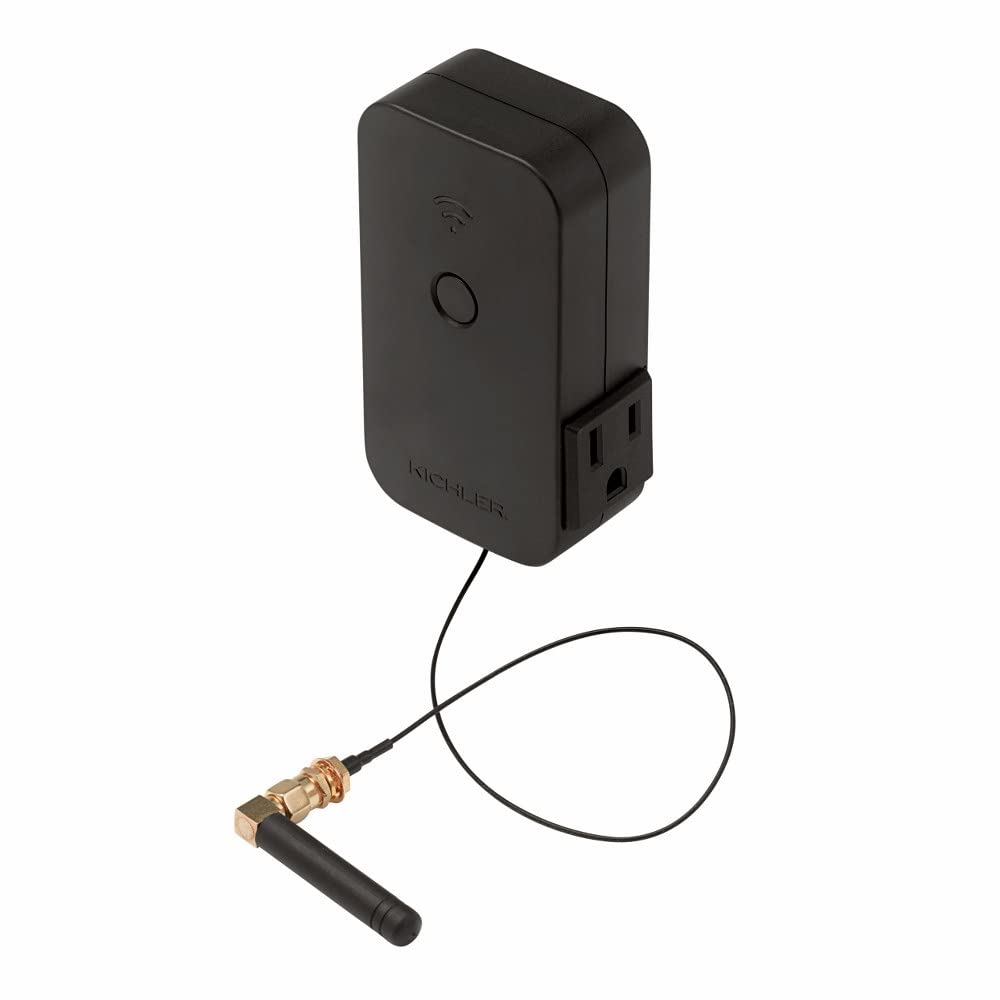 Kichler Smart Control Timer in Black, Wi-Fi Enabled Landscape Lighting Automation (2.5" W x 2.25" H x 4" L), 16085BK