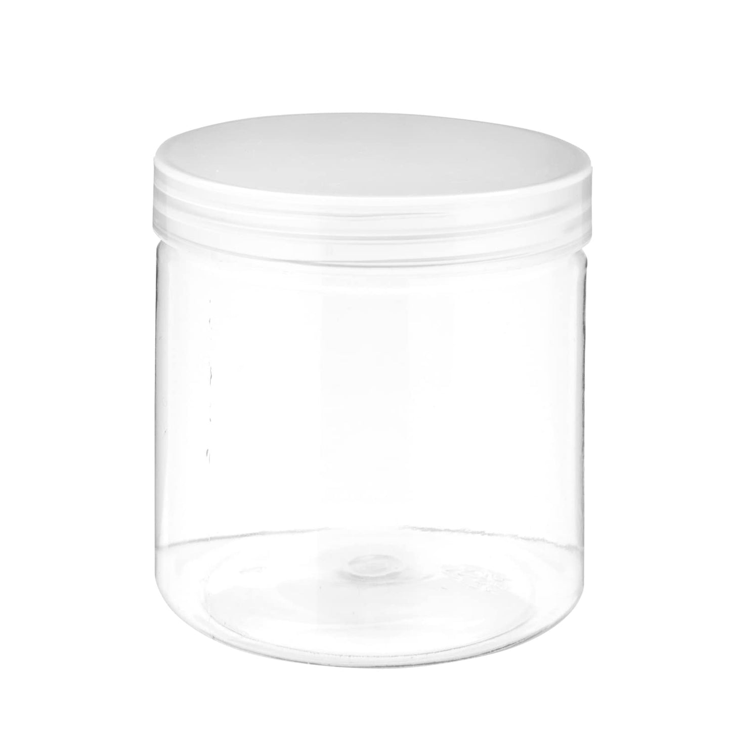 Juvale Plastic Jars with Lids - 12 Oz, Clear, 8-Pack - Slime Containers with Lids & Craft Jars for Kids DIY