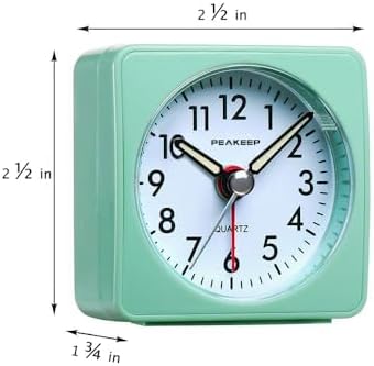Peakeep Ultra Small, Battery Travel Alarm Clock with Snooze and Light