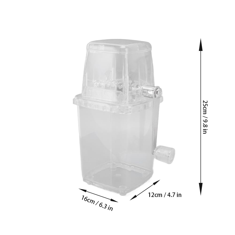 Leopacat Ice Crushers for Home Use, Ice Crusher Machine, Manual Ice Crusher Portable Chopper Transparent Stainless Steel Breaker Making Drinks Machine for Fast Coarse Shaved Fine Chips Ho Transparent