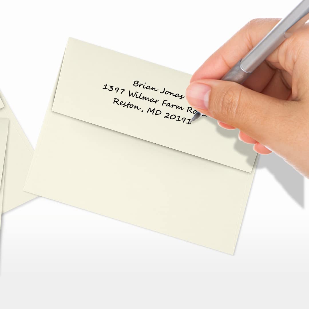 LUXPaper A2 Classic Linen Invitation Envelopes | 4 3/8" x 5 3/4" | Natural White | 70lb. Text | 50 Qty
