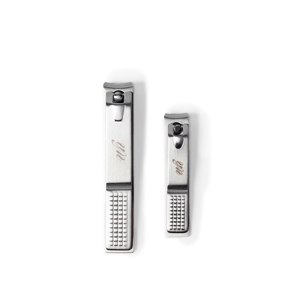 YN Young Nails Nail Clipper Set - Stainless Steel Silver, Smooth Trimming for Natural Nail Shape, Effortless Clean Results for Fingers and Toes