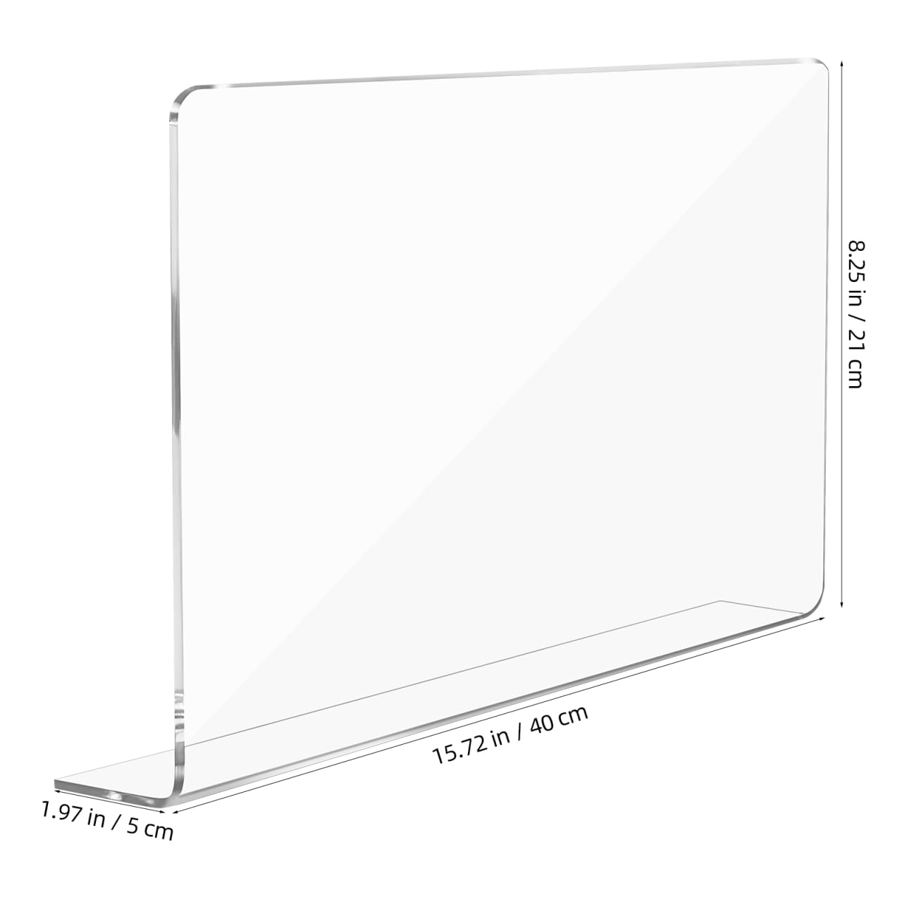 Cabilock Kitchen Sink Splash Guard 15.75X8.27 Inch Clear Acrylic Water Barrier for Bathroom and Kitchen Countertop Splash Prevention