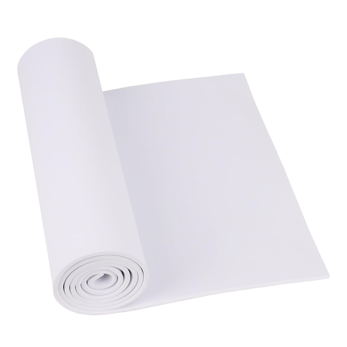Do²ping White EVA Foam Sheet, 4mm Thick Foam Sheet for Cosplay, 59"x13.9" with High Density 86kg/m3 Eva Foam Roll for Art Craft Costume DIY Project (4mm White)