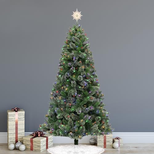 Philips 12" Frosted Star Treetopper with Coil - 3 Light Functions with Control Box - Indoor Use - 10 Bicolor Microdot LEDs - 72" Lead-in
