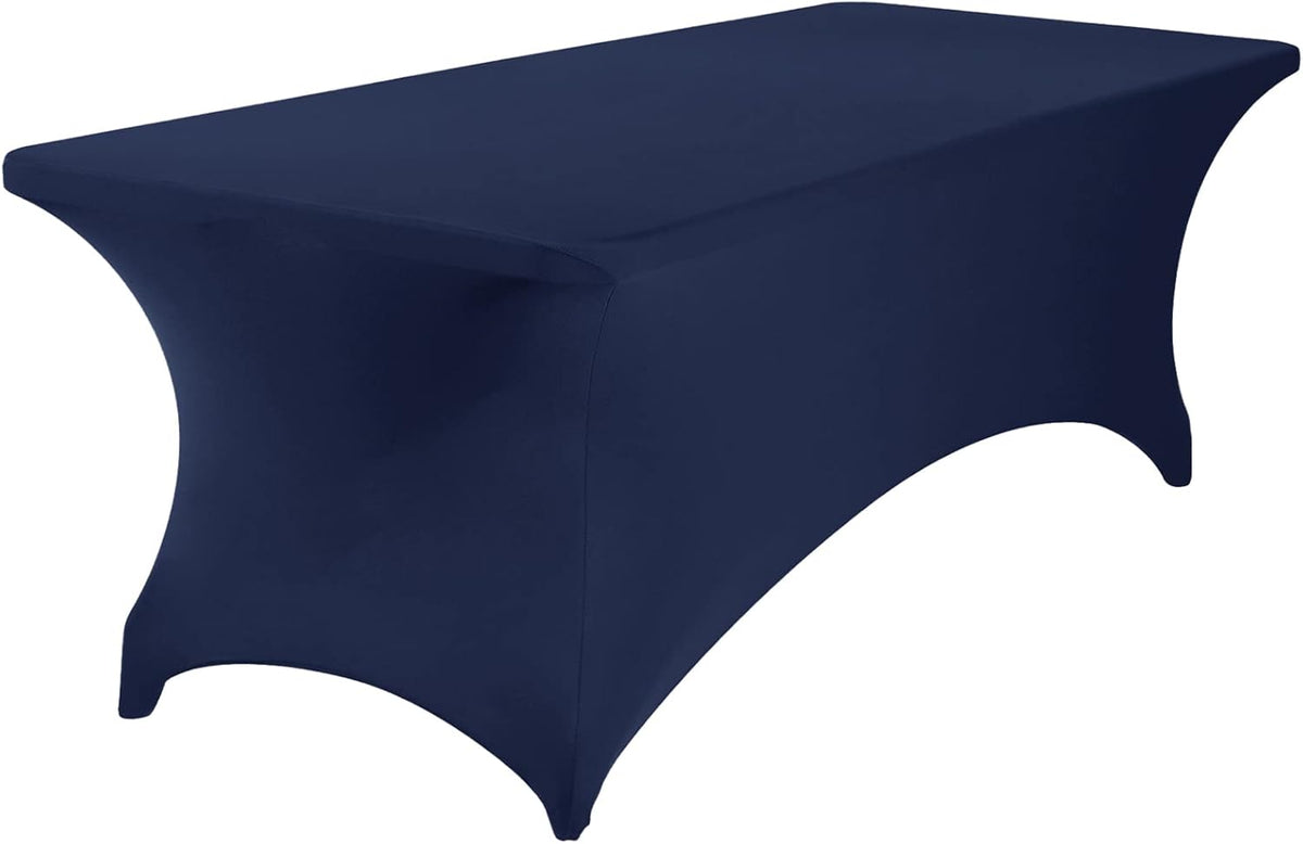 Spandex 8ft Waterproof Table Cover for Party,Wedding, Banquet, and Events(Navy)
