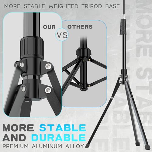 UBeesize 92’’ Cell Phone Tripod Stand with 16.5’’ Gooseneck and Remote, Overhead Tripod with Adjustable 360°Ball Head & Phone Holder for iPhone17 Pro Max/Pro/Plus/ /16/15/14/13, Android Cell Phone - color: Black, size: 92in