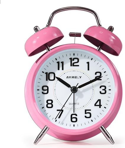 AYRELY?? Super Loud Twin Bell Alarm Clock for Heavy Sleepers,4.5 Inch