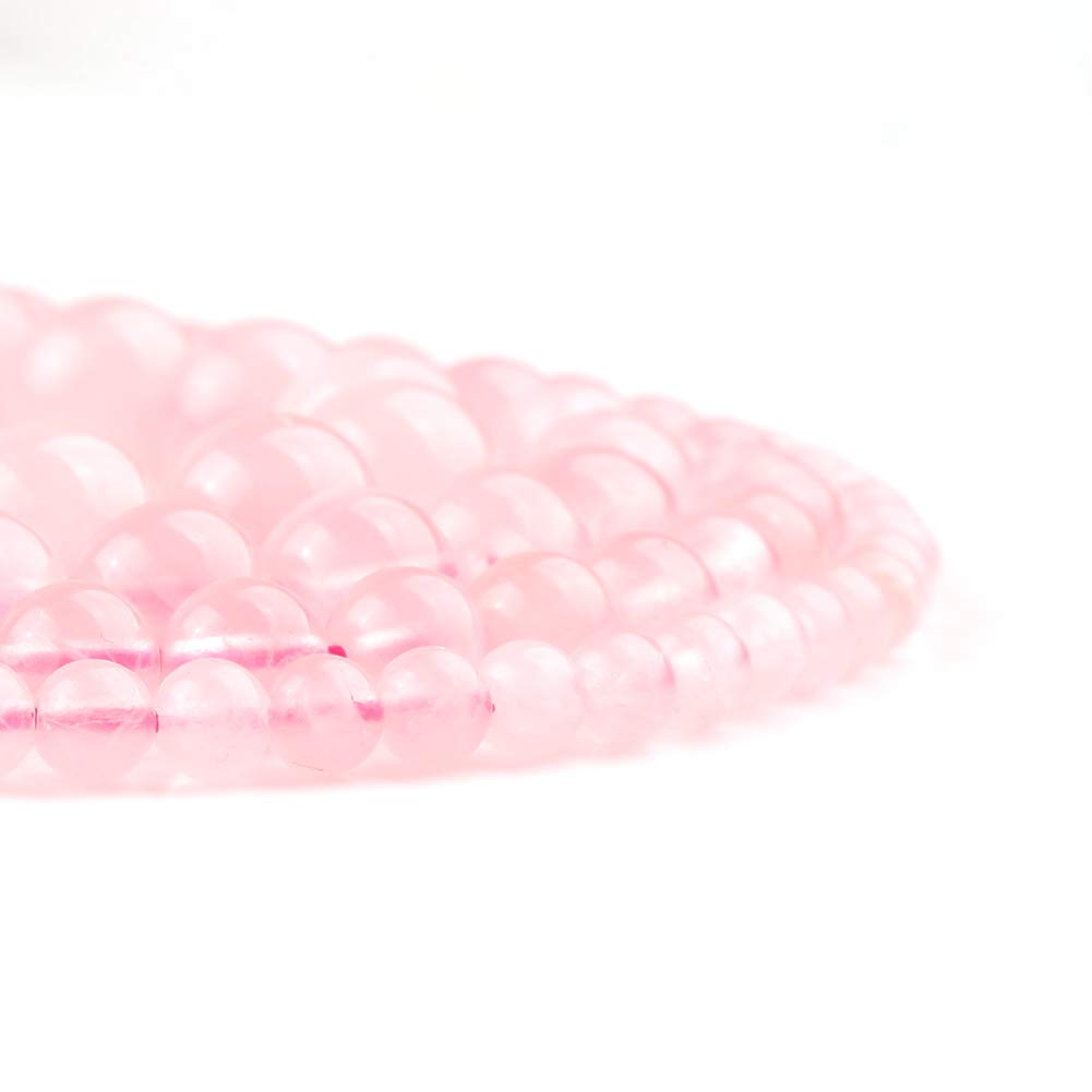 Love Beads Natural Madagascar Rose Quartz Loose Beads for Jewelry Making 8mm 15inches Beads