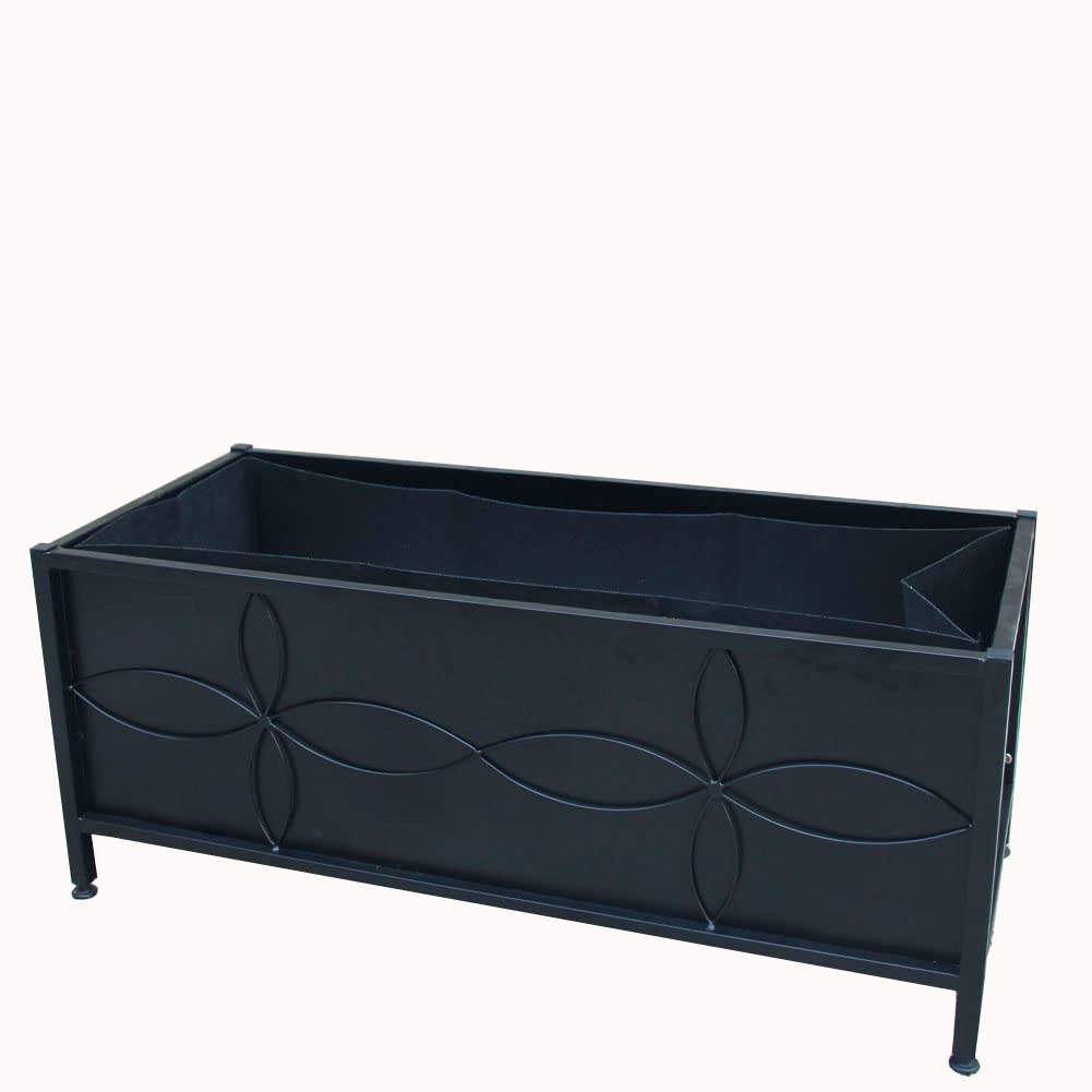 Zhongma Sturdy Raised Garden Bed with Inner Fabric Liners for Vegetables Flower, Planter Box for Backyard Patio Balcony. Inner Size: 33.85x14.17x11 inch