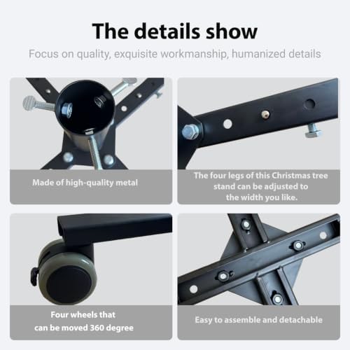 Telescopic Christmas Tree Stand, Suitable for 8FT Artificial Christmas Tree