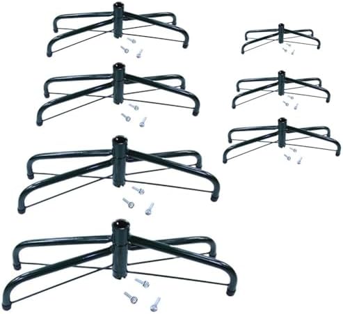 Foldable Metal Christmas Tree Stand Base For 4-6 Ft Trees, 13.2 Lb Capacity, 1.25 Inch Max Pole Diameter, Includes 3 Thumb Screws(A)