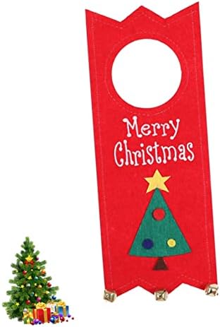 BESTOYARD 1pc Christmas Door Sign Christmas Party Decorations Santa Door Knob Sign Hotel Door Hanger Sign Christmas Doll Ornament Decoration Santa Decor Elder Fireplace Christmas Tree