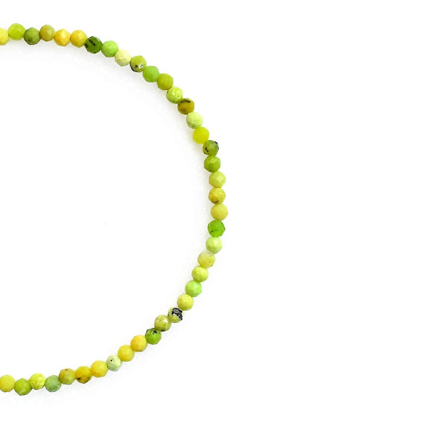 Gempires Green Opal Bracelet for Women | Dainty Handmade Gemstone Beads 2.5 mm | Minimalist Stacking Jewelry | Lightweight Everyday Bracelet | Thoughtful Gift for Her