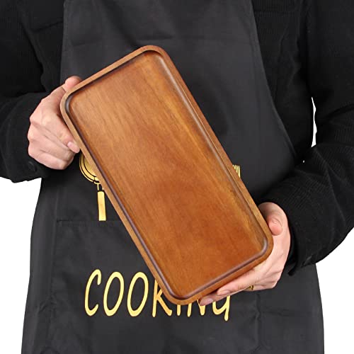 Small Wooden Platters Rectangle Mini Charcuterie Boards Acacia Wood Serving Trays Home Decor Cheese Board Cake Appetizer Plates Kitchen Charcuterie Platter for Food Dish Dessert Snack Tray - size: 10" x 5.5" x 0.6"