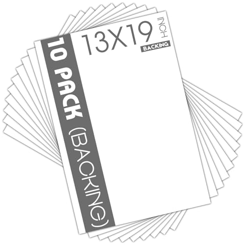 Mat Board Center, 10 Pack 13x19 White Backing Boards, Cardboard for Arts, Prints, Frames, Photos and More - size: 13x19