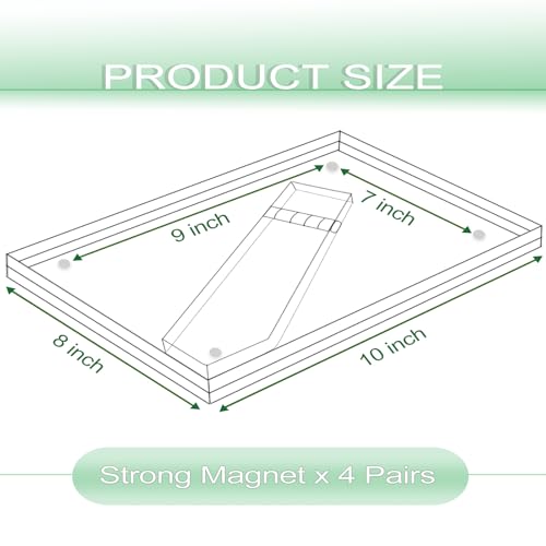 1 Pack(8×10) Acrylic Picture Frames Clear Magnetic Photo Frames Freestanding Lucite Acrylic Block Frame Frameless Desktop Display for Home Office - size: 8"x10"-1Pack