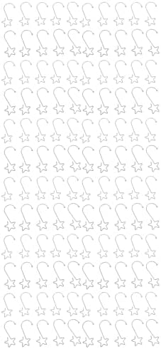 Star Shaped Christmas Tree Hooks, Stainless Steel Ornament Hangers for Christmas Tree Decoration, Easter & Halloween Party, 120pcs Durable Rust - Star Hooks (Silver)