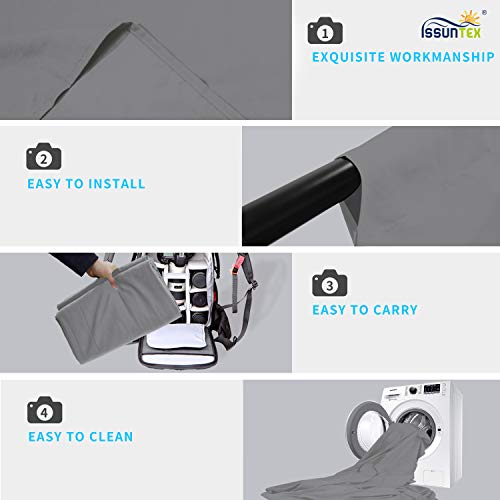 ISSUNTEX 5X7 ft Background Muslin Backdrop, Photo Studio, Collapsible High Density Screen for Video Photography and Television-Gray - color: Gray, size: 5X7 ft