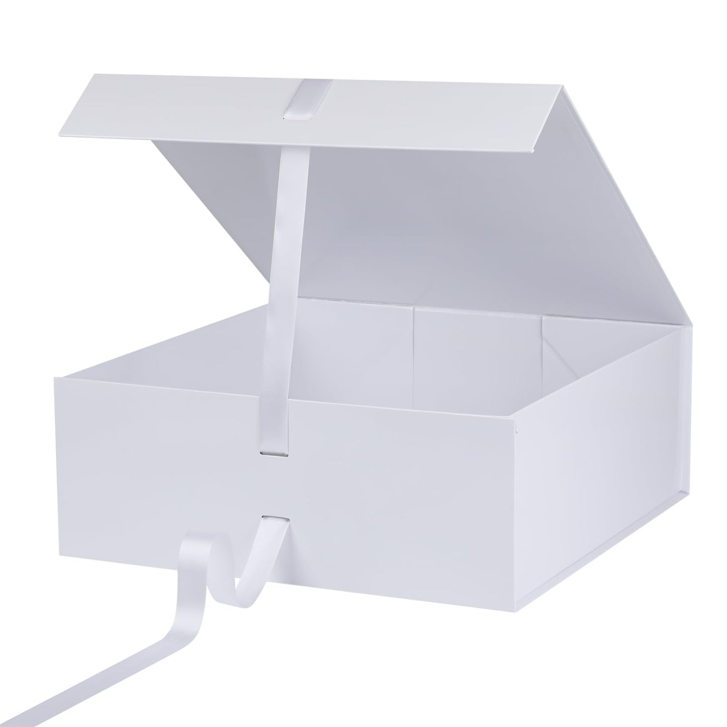 OEMVALATY White Gift Box,16x16x6 Inches Gift Boxes with Lids for Presents with Magnetic Closure and Ribbon for Wedding,Storage,Birthday