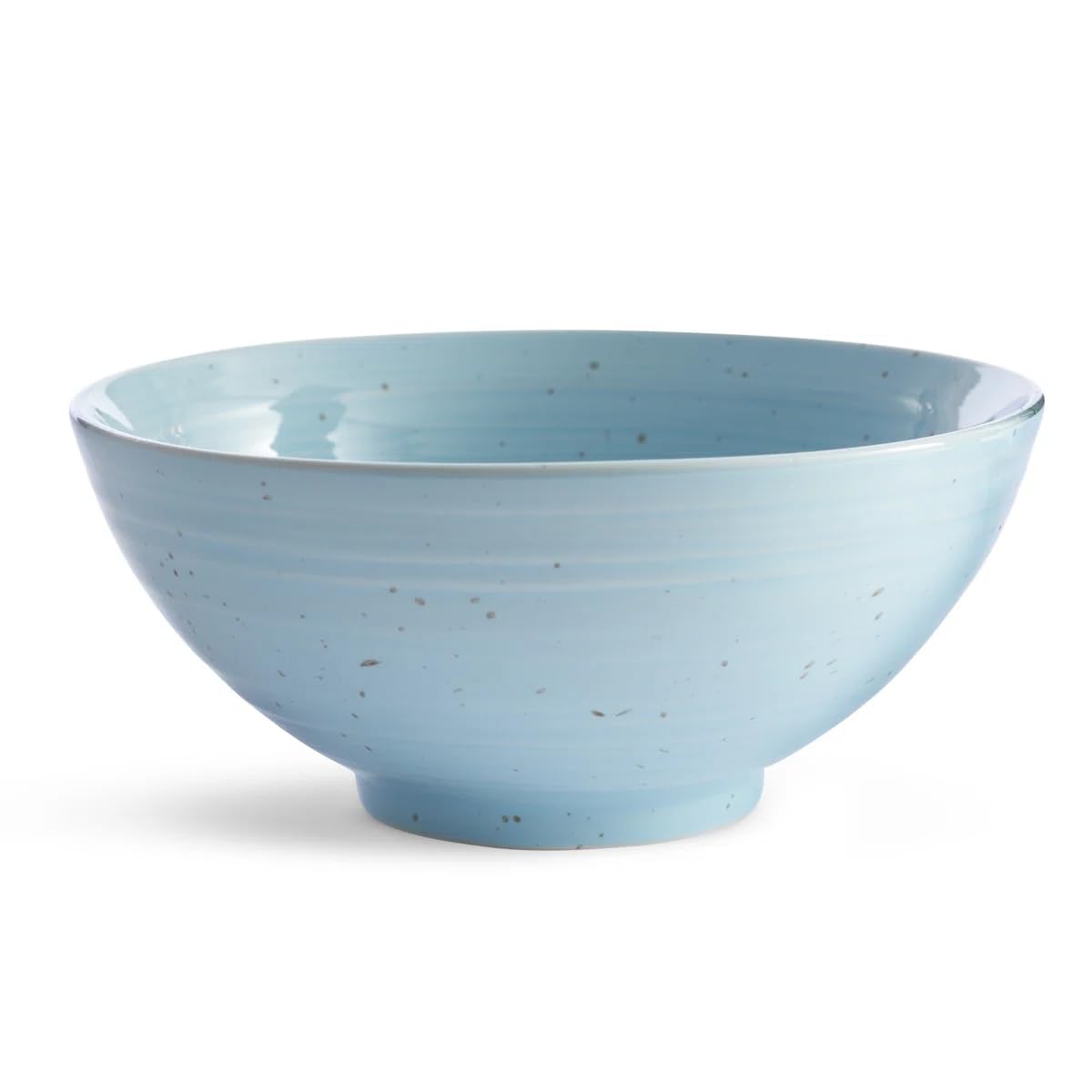 Sango Siterra Artist's Blend 16-Piece Stoneware Dinnerware Set – Service for 4, Ocean Blue Glossy Glaze with Unique Speckled Design, for Everyday Dining & Entertainment, Microwave & Dishwasher Safe