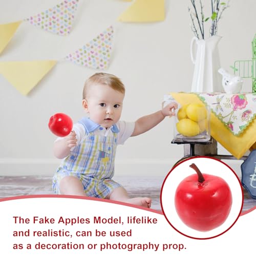 20Pcs Mini Model Realistic Simulation Artificial Fruit Decor for Home Party and Photography Props Lifelike Faux Ornament for Desktop Display