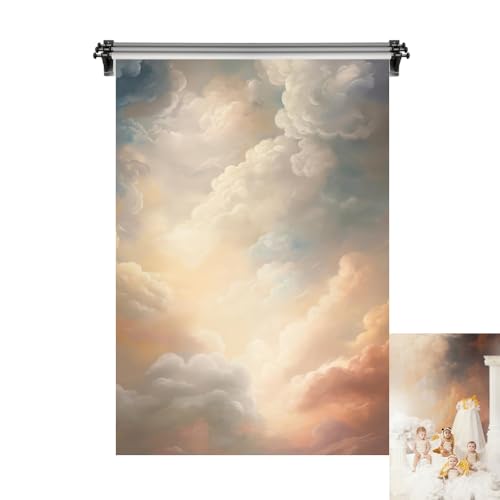 Kate 5x7ft/1.5x2.2m Colorful Cloud Backdrop for Photography Texture Photoshoot Background Photo Video Studio Props - size: 5x7ft