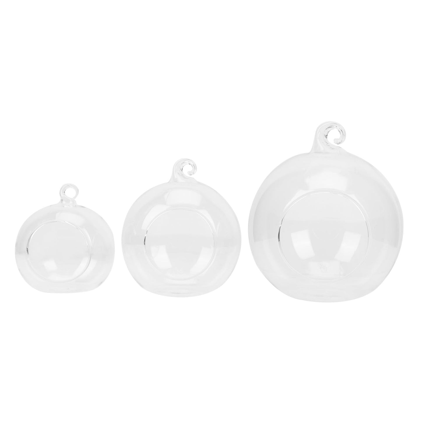 CORHAD 3pcs Hanging Glass Transparent Microlandscape Terrarium for Decoration for Flowers Plants and Moss for Home Office and Cafe Use