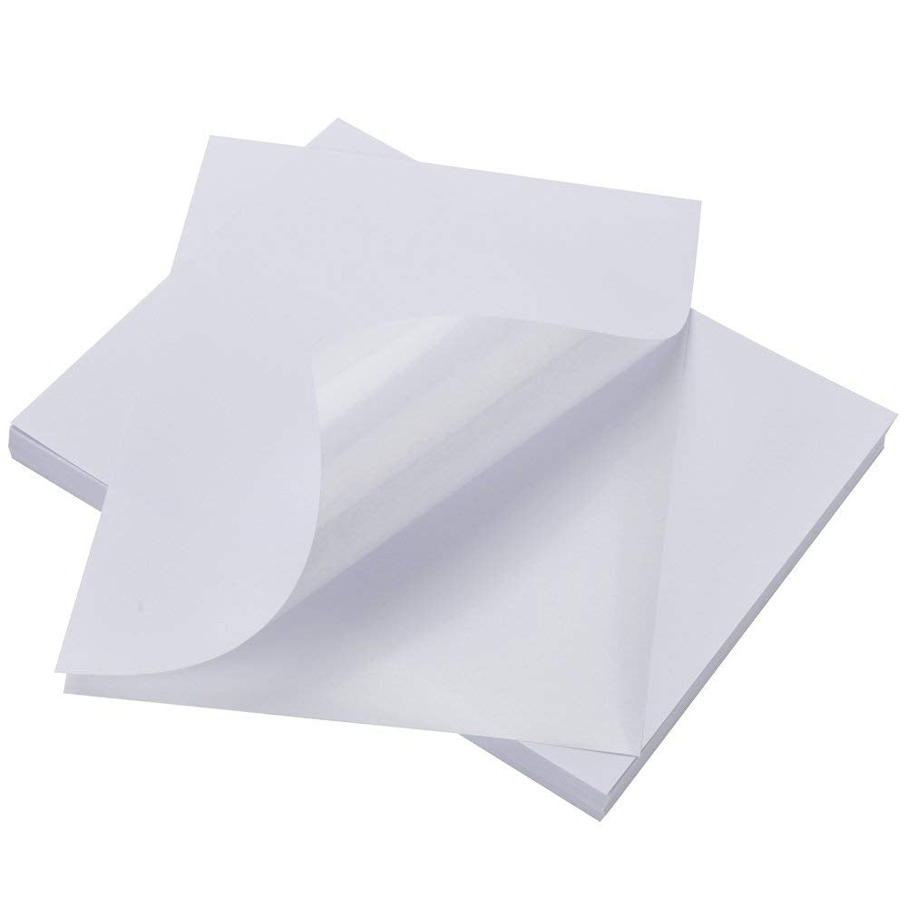 Sticker Paper, BESTEASY 8.5" x 11" Full Sheet Label Stickers for Laser Inkjet Printer, Self Adhesive Printer Paper Shipping Labels, White Matte Mailing Label Stickers (100 Sheets,100 Labels)