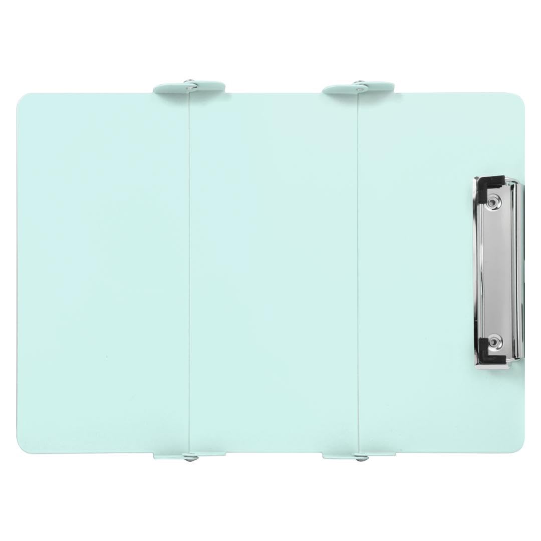 Nursing Clipboard with Nursing and Medical Edition Cheat Sheets 3 Layers Aluminum Foldable Nurse Clipboard Nursing Student Essentials - Foldable Clipboard Nursing Nursing School Essentials (Mint)