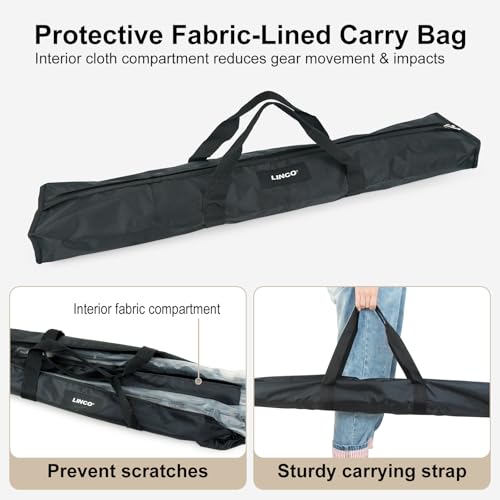 LINCO Lincostore Backdrop Support Stand Kit 10x6.5ft Adjustable Photography Studio Photo Background Support System with Carrying Bag for Green Screen Muslin, 4171 (10ft Wide 7ft high) - size: 10ft Wide 7ft High