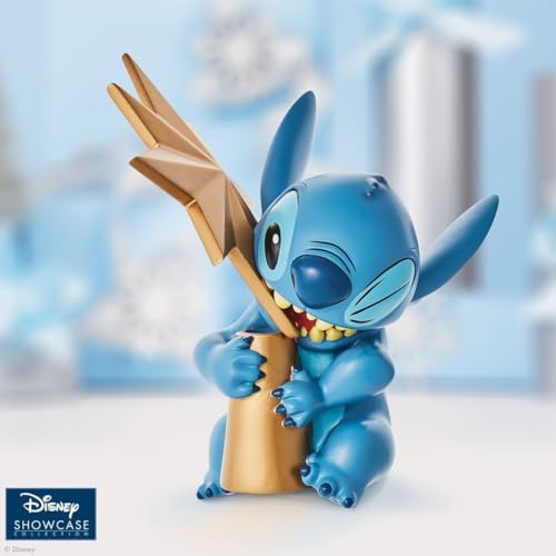 Department 56 Disney Lilo and Stitch Eating Star Christmas Sculpted Tree Topper, 8.5 Inch, Multicolor