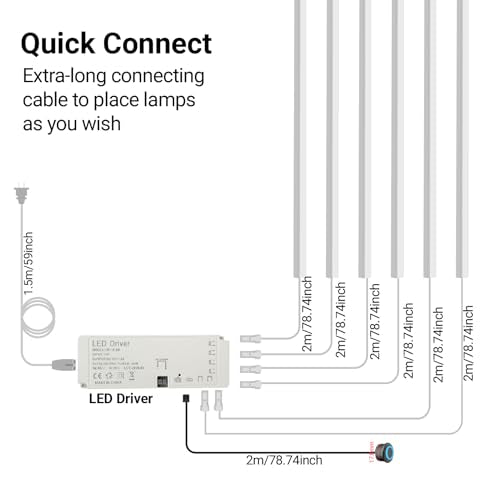 HAMRVL LED Recessed Lighting Wall Panel Lights - 6pcs 16-Inch 4000K Natural White Slat Wall Lights with Touch Switch, Self-Adhesive Dimmable LED Panel Light Strips for Acoustic Panels, Living Rooms - color: Silver - Natural White 4000k, size: 16inch - 6Pa