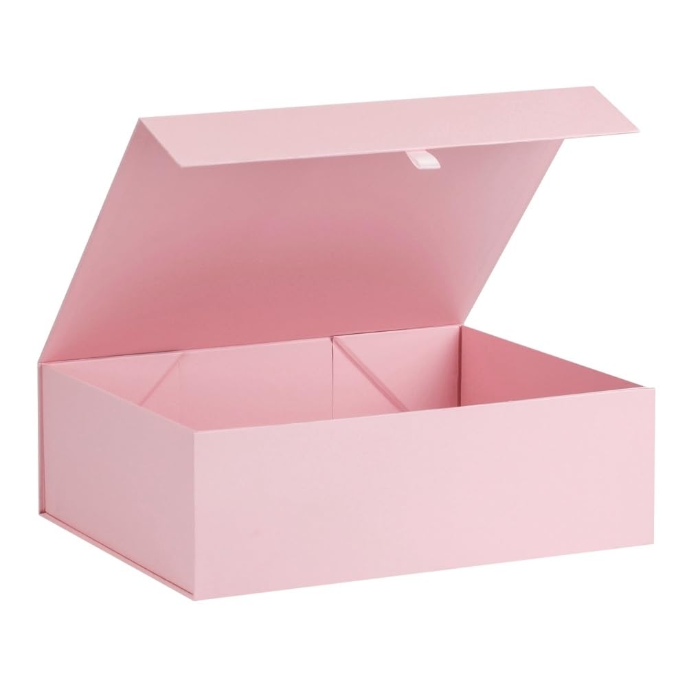 PLINJOY Extra Large Pink Gift Box 16.5x14x5.5 Inches,Gift Boxs for Presents with Lid Magnetic Closure Collapsible,Bridesmaid Proposal Box,Birthday, Christmas,for Clothes and Large Gifts