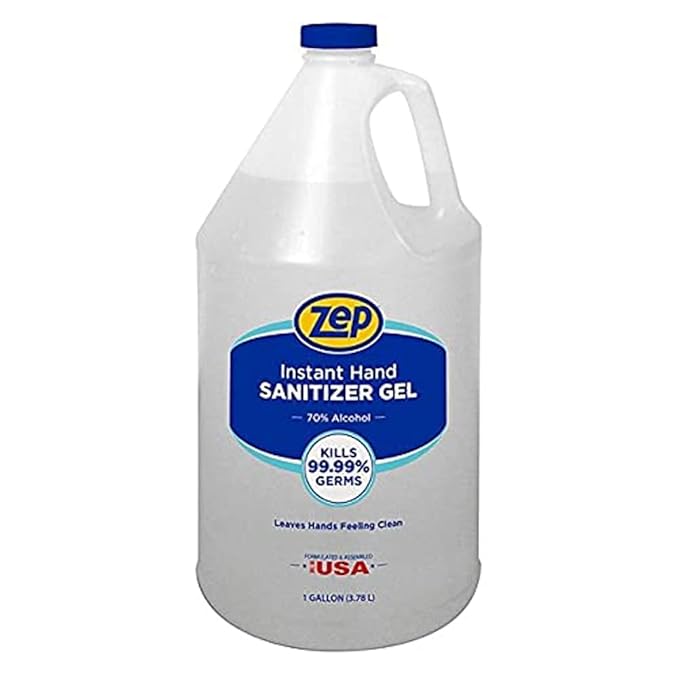 Zep Instant Hand Sanitizer Gel - 1 Gallon (Case of 4) 355824 - Kills 99.99% of Germs, Professional-Grade Formula, Contains 70% Ethanol Alcohol